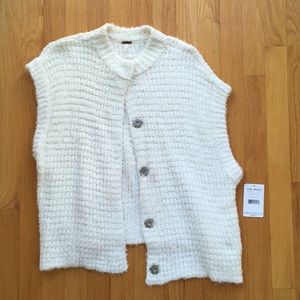 Free People Ivory Comb Sweater